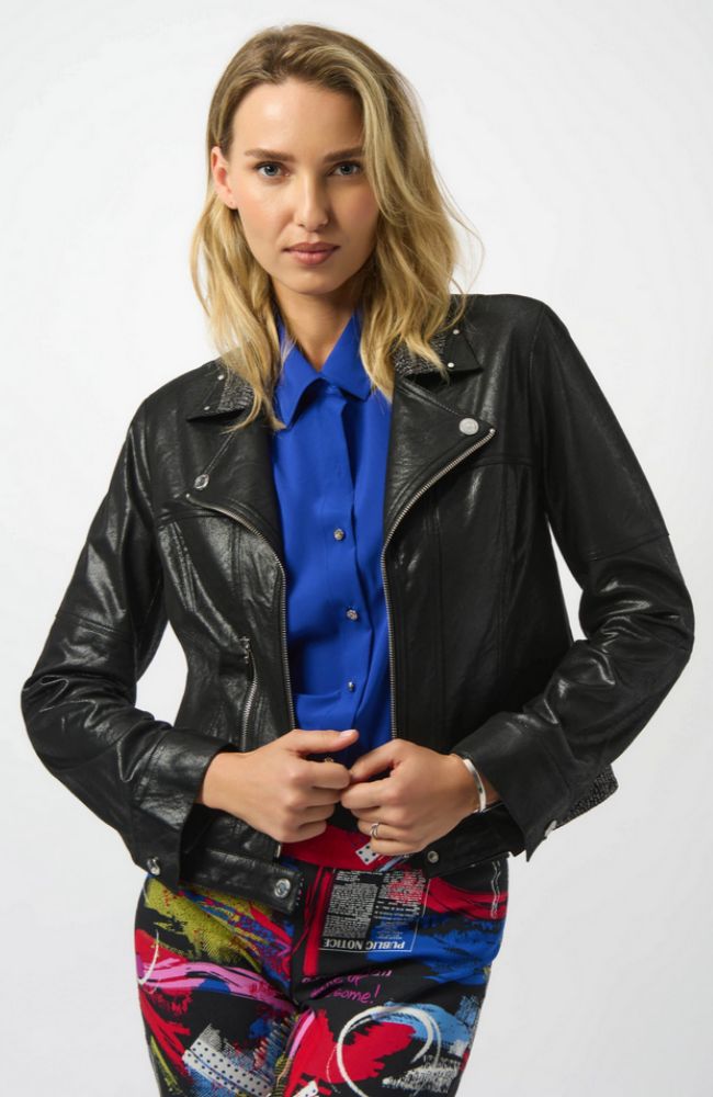 Foiled Faux Suede Jacket