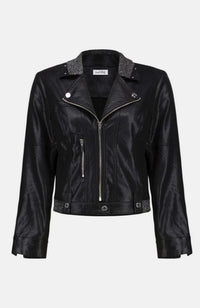 Foiled Faux Suede Jacket