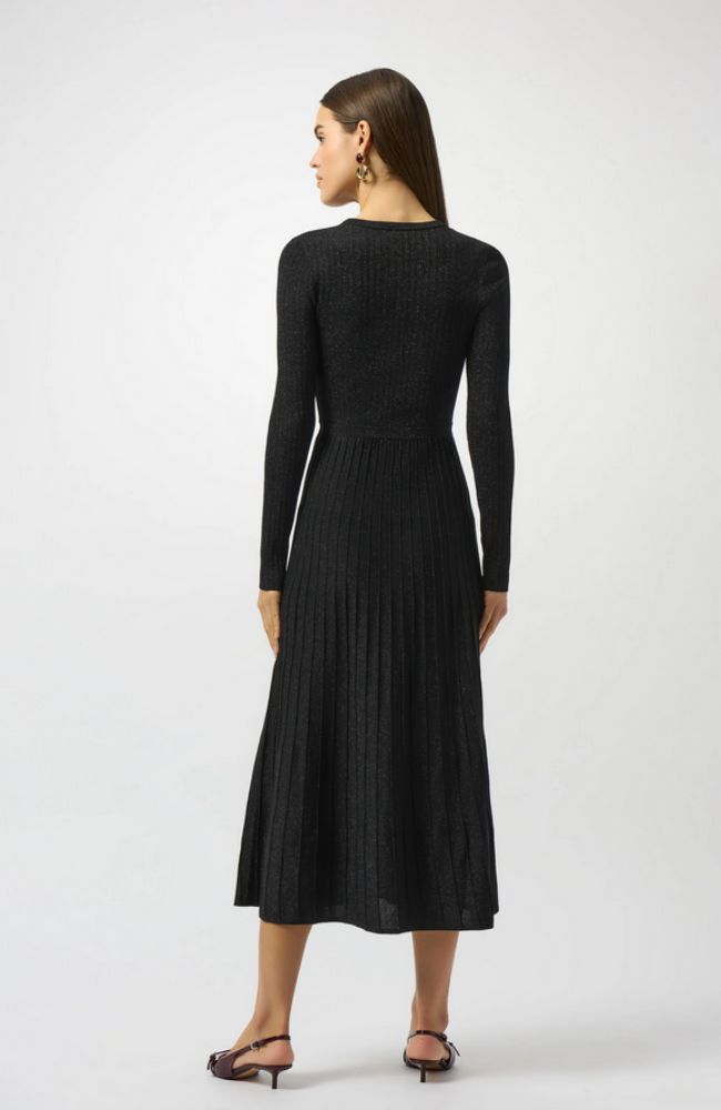 Knit Fit Flare Crew Neck Dress