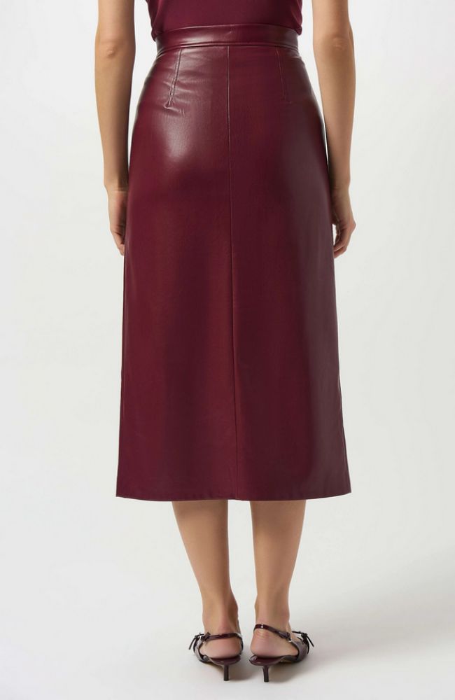 Leatherette Long Pencil Skirt