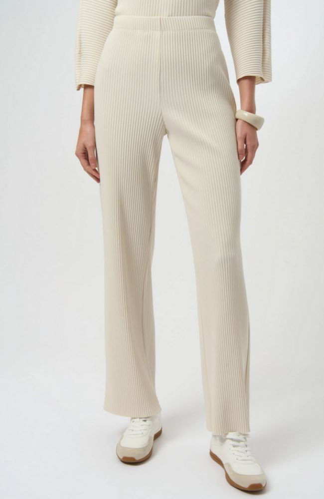 Pleated Scuba Crepe Wide Pants