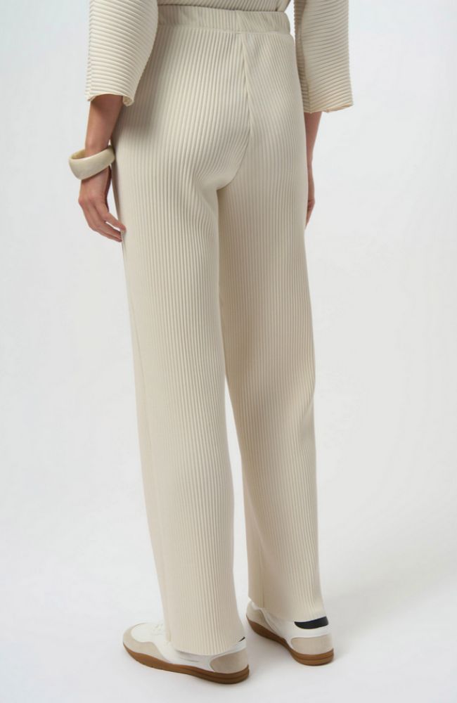 Pleated Scuba Crepe Wide Pants