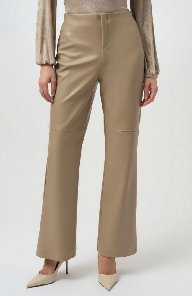 Leatherette Wide Leg Pants