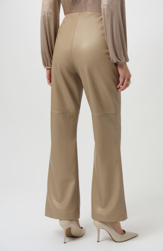 Leatherette Wide Leg Pants