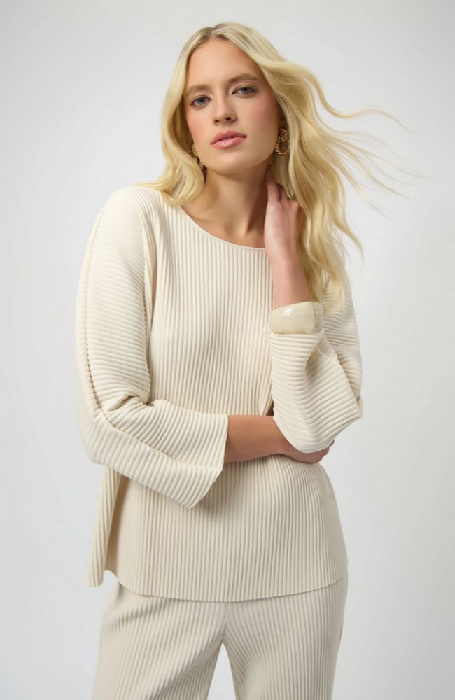 Pleated Scuba Crepe Boxy Top