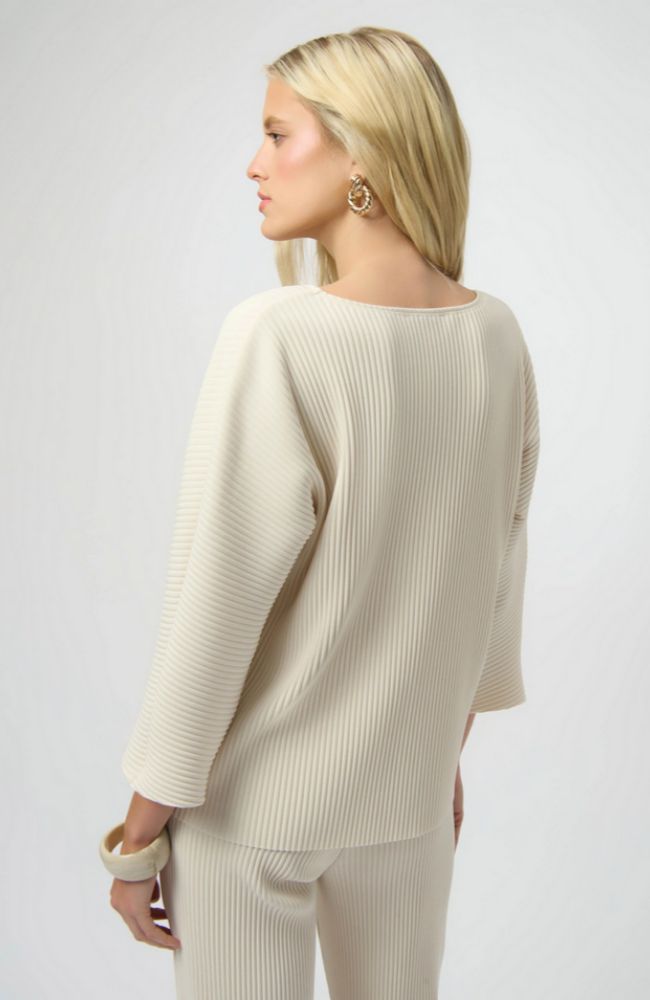 Pleated Scuba Crepe Boxy Top