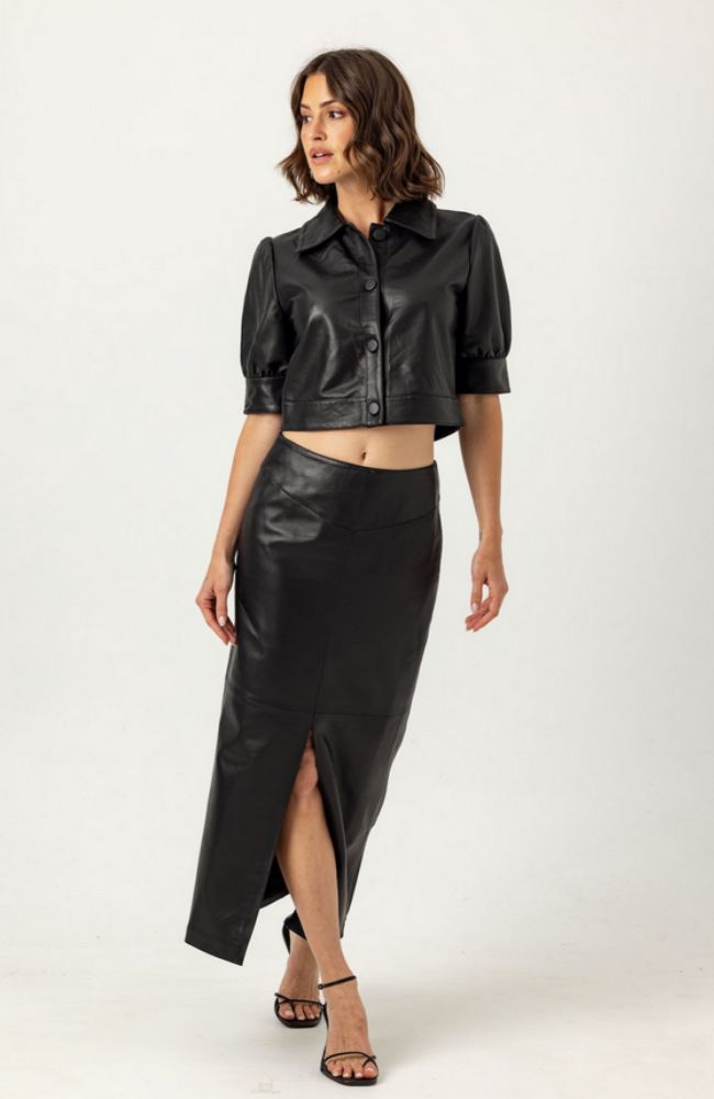 Leather Beaker Skirt