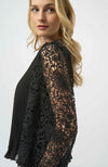 Pleated Top Floral Lace Sleeves