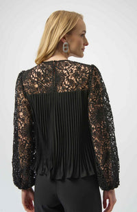 Pleated Top Floral Lace Sleeves