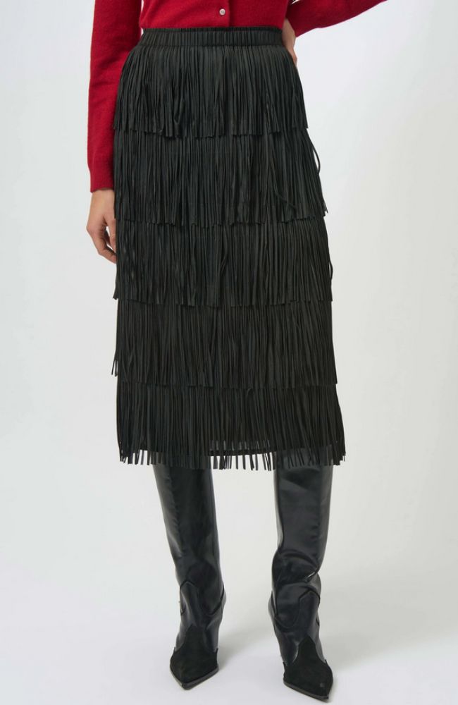 Pencil Skirt Tiered Fringes