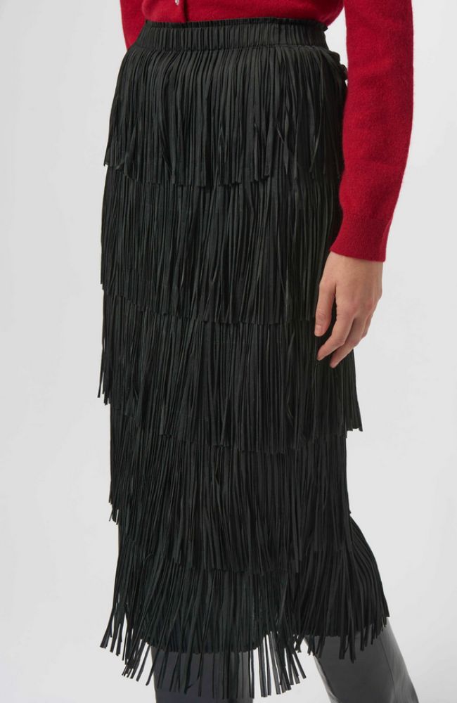 Pencil Skirt Tiered Fringes