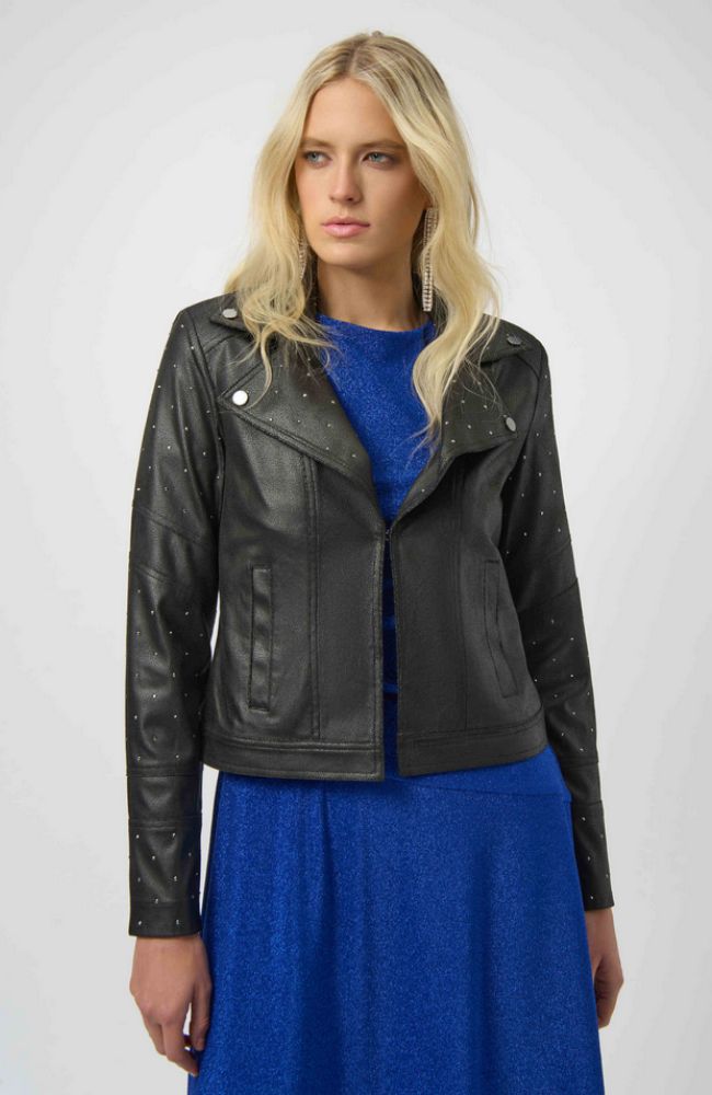 Foiled Suede Jacket Rhinestones