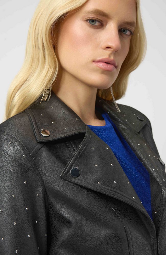 Foiled Suede Jacket Rhinestones