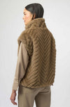 Chevron Faux Fur Vest