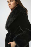 Faux Fur Shawl Collar Coat
