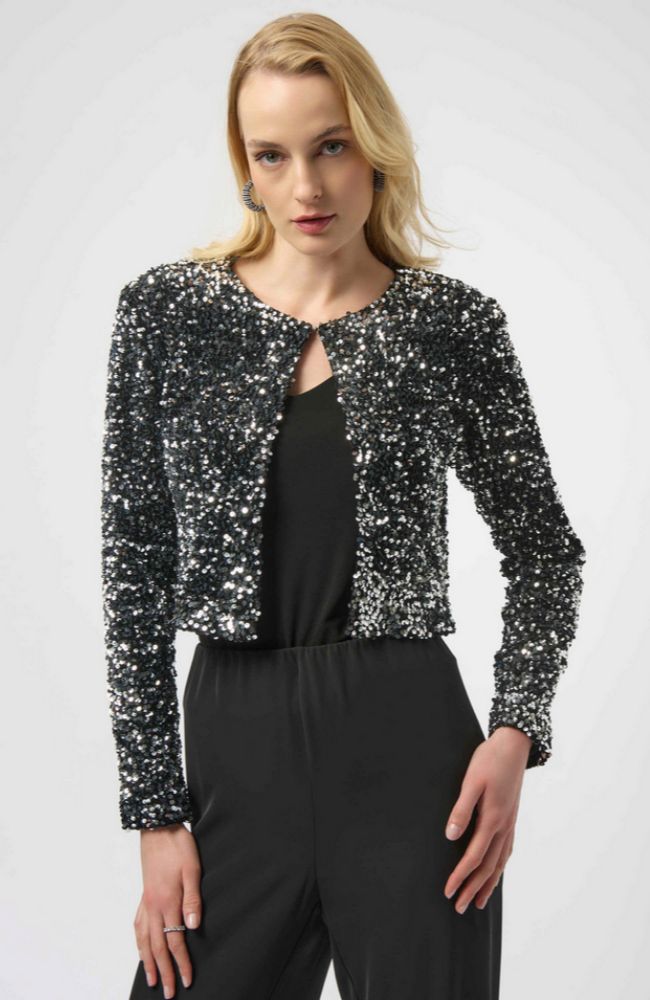 Sequined Velvet Crop Cover Up