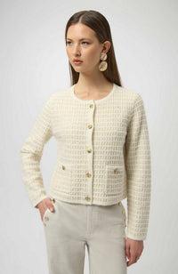 Sequin Cardigan Gold Buttons