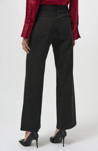Wide Leg Jeans with Rhinestones