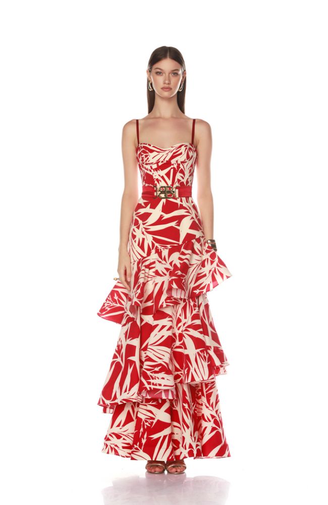 Sylvie Armonia Maxi Dress in Red Multi