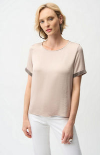Satin Top with Rhinestone Details