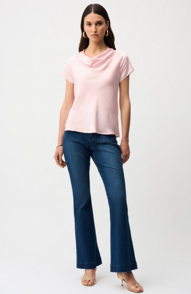 Satin Cowl Neck Top