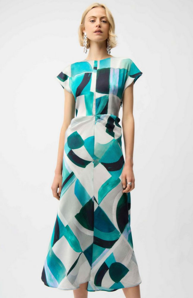 Textured Satin Fit & Flare Dress