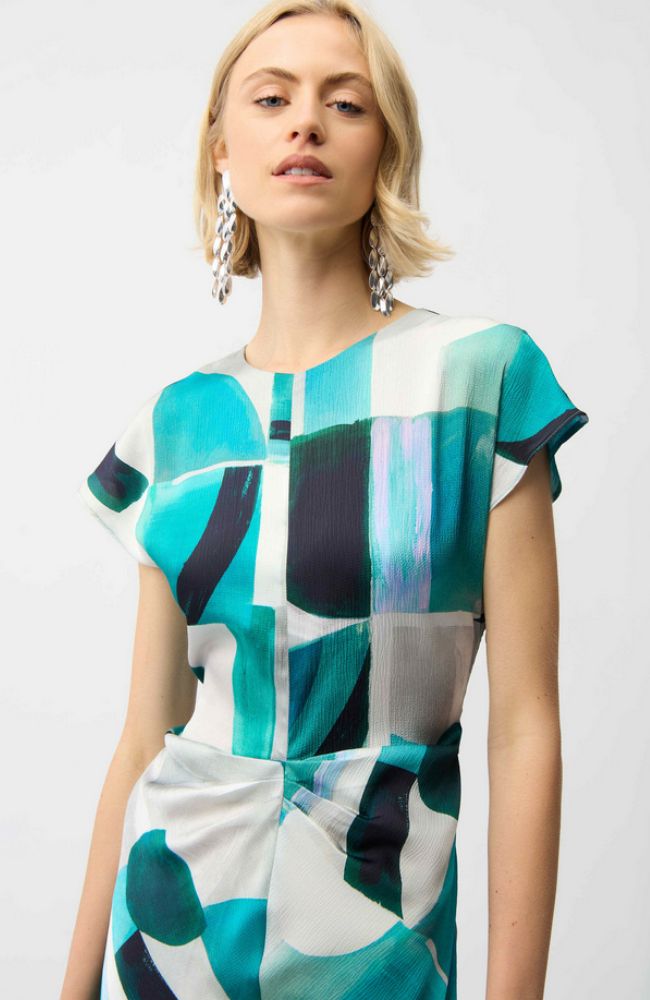Textured Satin Fit & Flare Dress