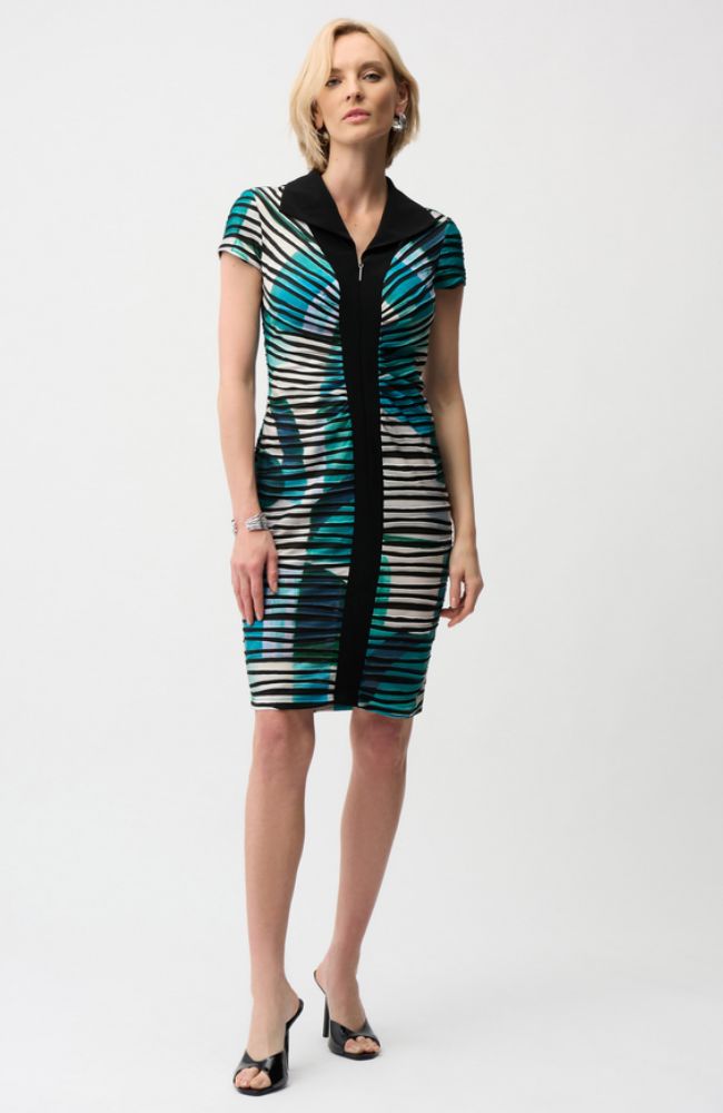 Cascade Knit Sheath Dress