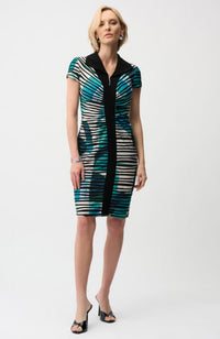 Cascade Knit Sheath Dress