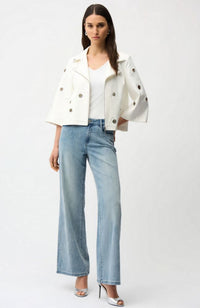 Foiled Faux Suede Swing Grommet Jacket