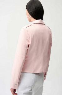 Foiled Faux Suede Fitted Jacket