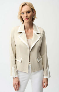 Fitted Jacket with Contrast Binding