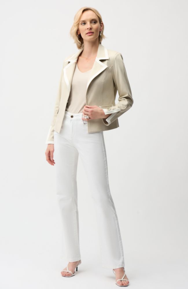 Fitted Jacket with Contrast Binding