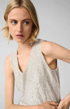 Sequins Yarn V Neck Cami