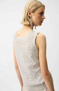 Sequins Yarn V Neck Cami