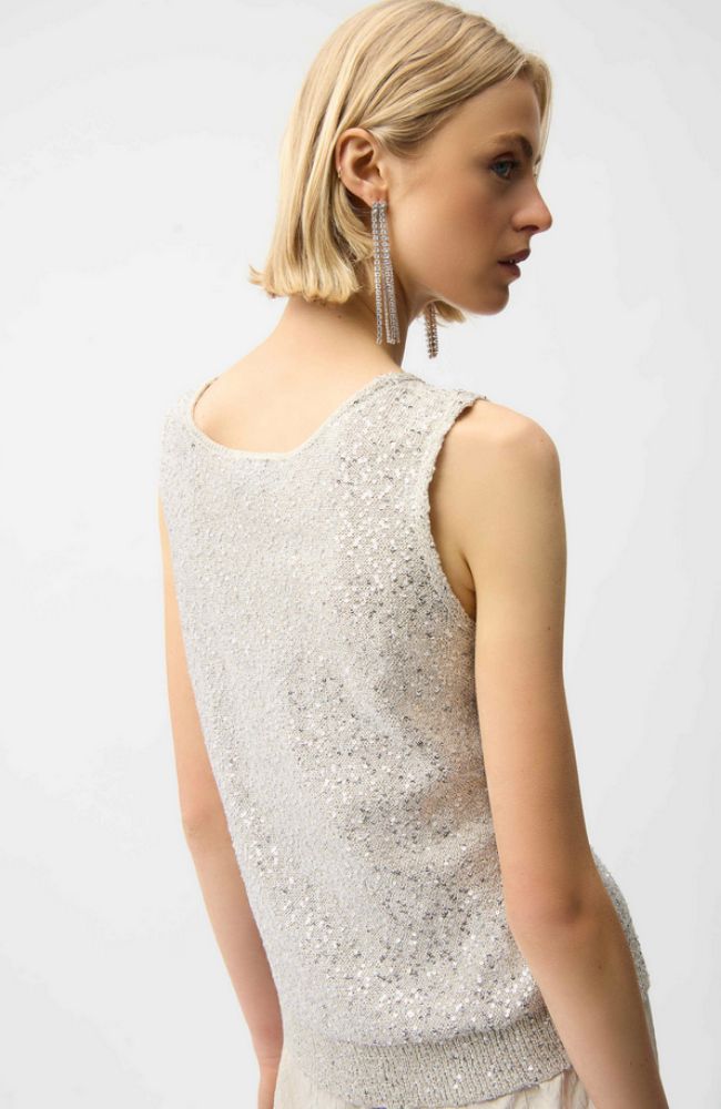 Sequins Yarn V Neck Cami