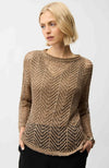 Sequin Chevron LS Sweater