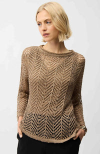Sequin Chevron LS Sweater
