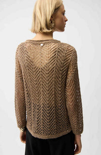 Sequin Chevron LS Sweater