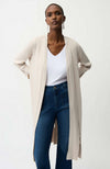 Viscose Blend Long Open Cardigan