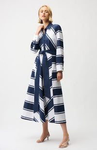Stripe Fit and Flare Dress