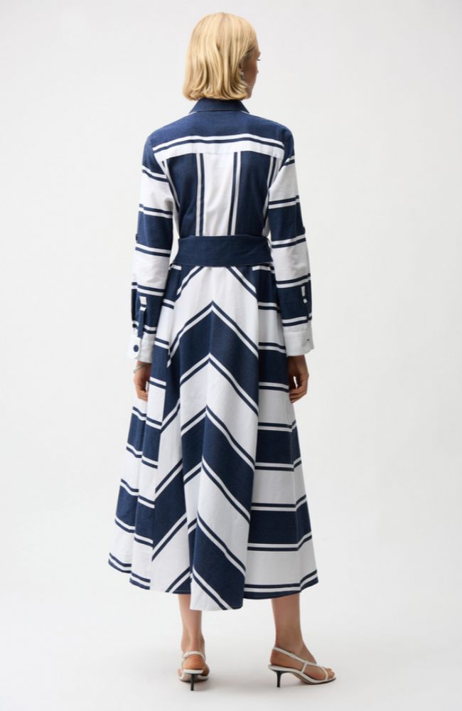 Stripe Fit and Flare Dress