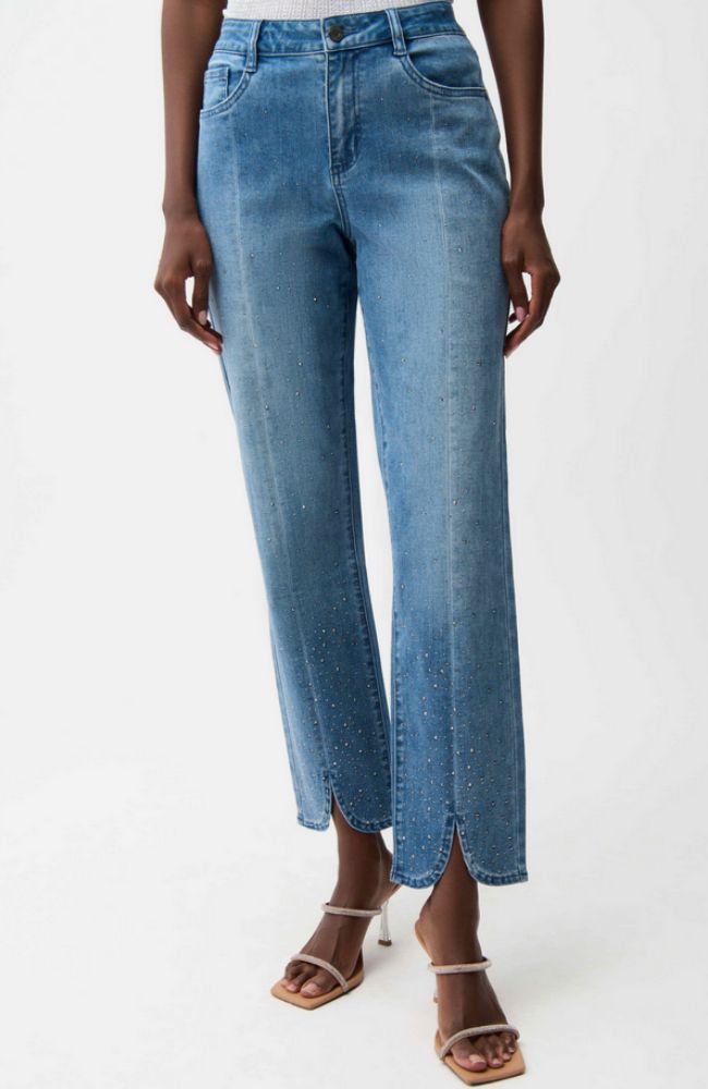 Slim Leg Rhinestone Jeans