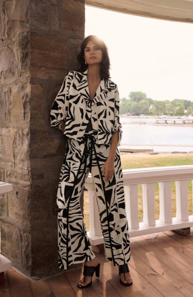 Gauze Tropical Print Pant