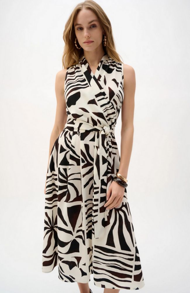 Gauze Tropical Print Dress