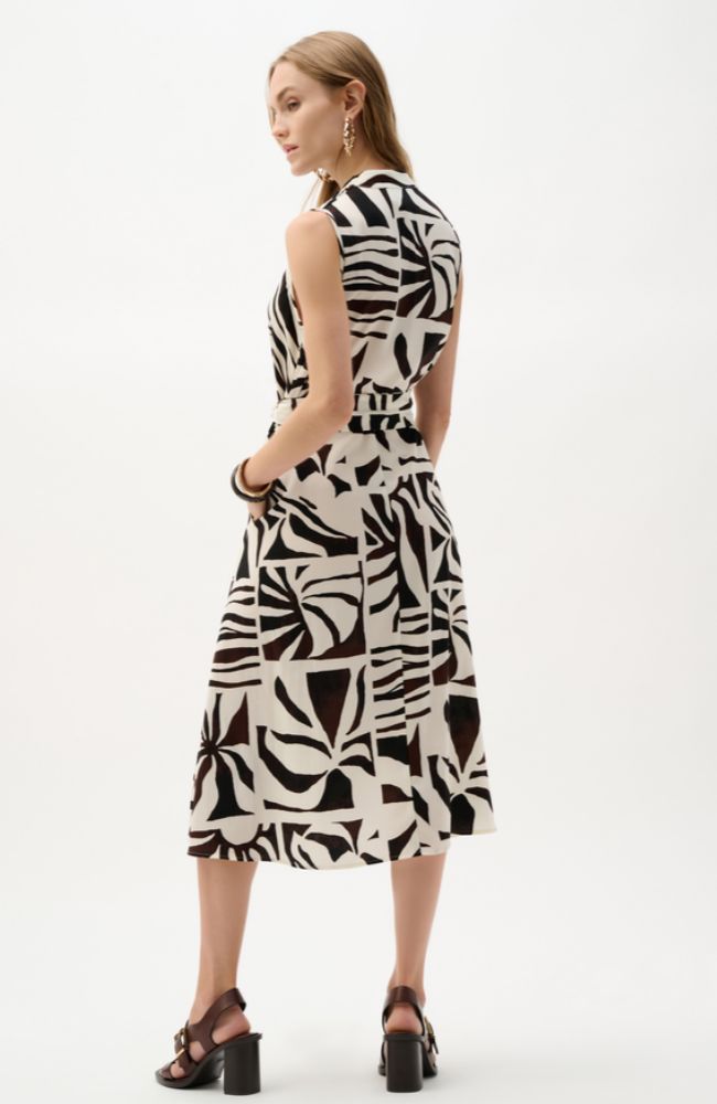 Gauze Tropical Print Dress