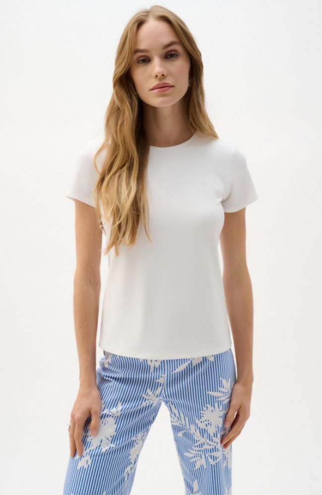 Silky Knit Fitted T-Shirt