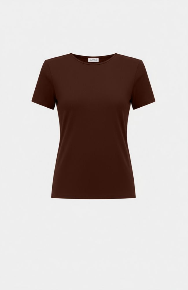 Silky Knit Fitted T-Shirt