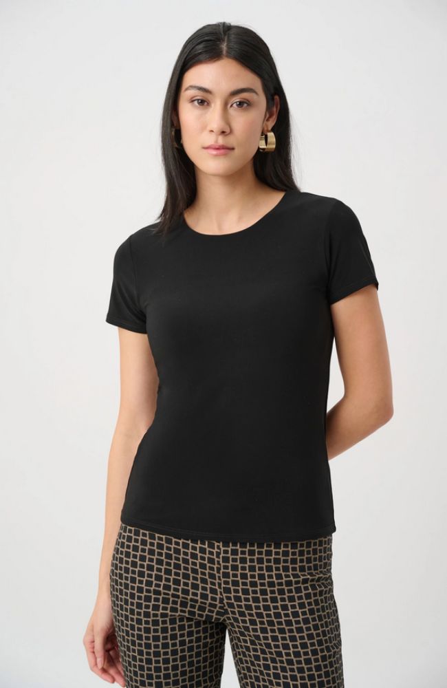 Silky Knit Fitted T-Shirt
