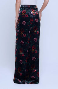 Pilar Wide Leg Pant Black Rose